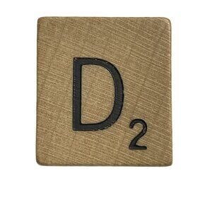 Scrabble Game Piece Letter D Replacement Wood Tile Genuine Standard Edition U
